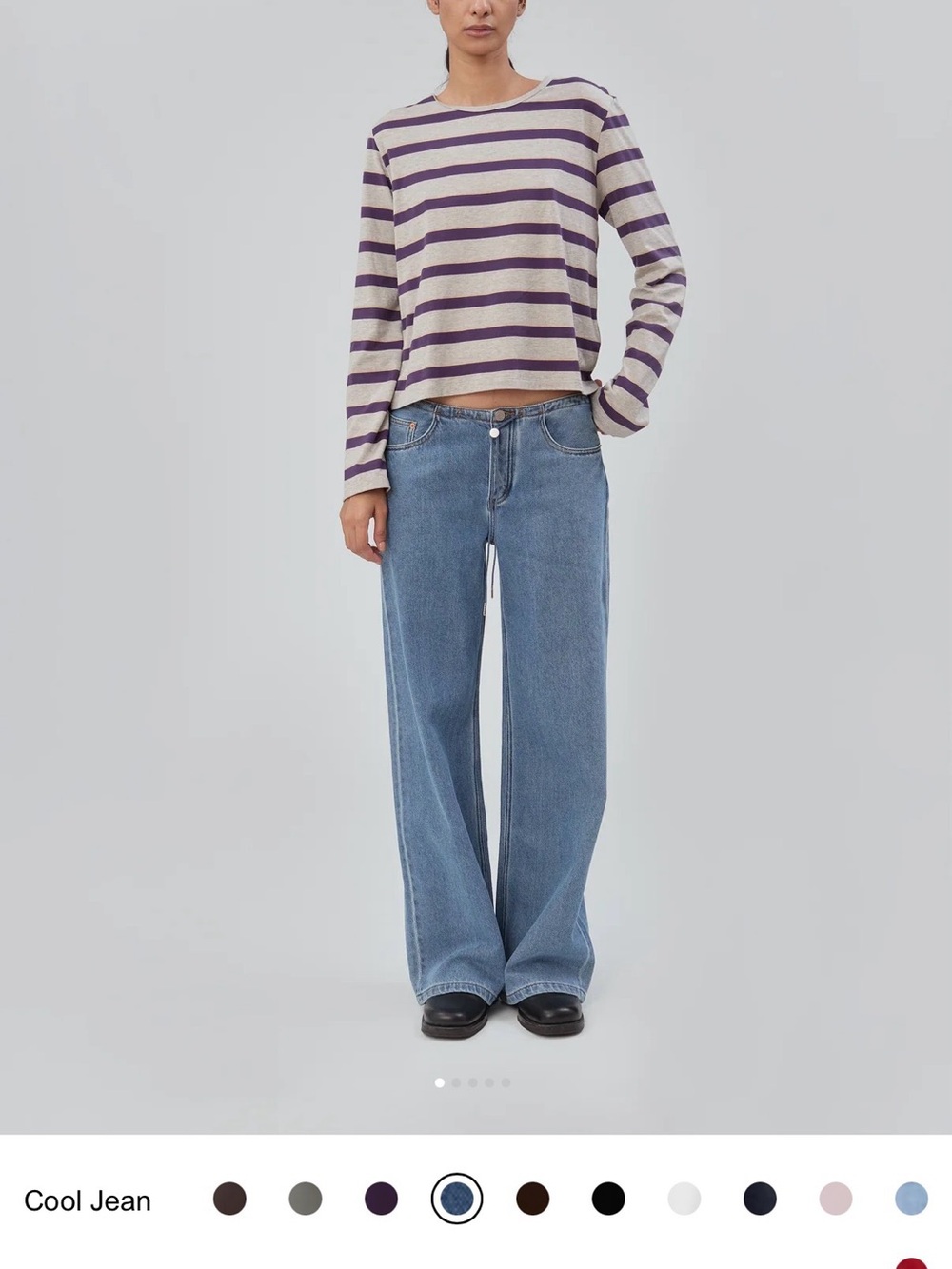 Relaxed Wide-Leg Jeans in Light Blue